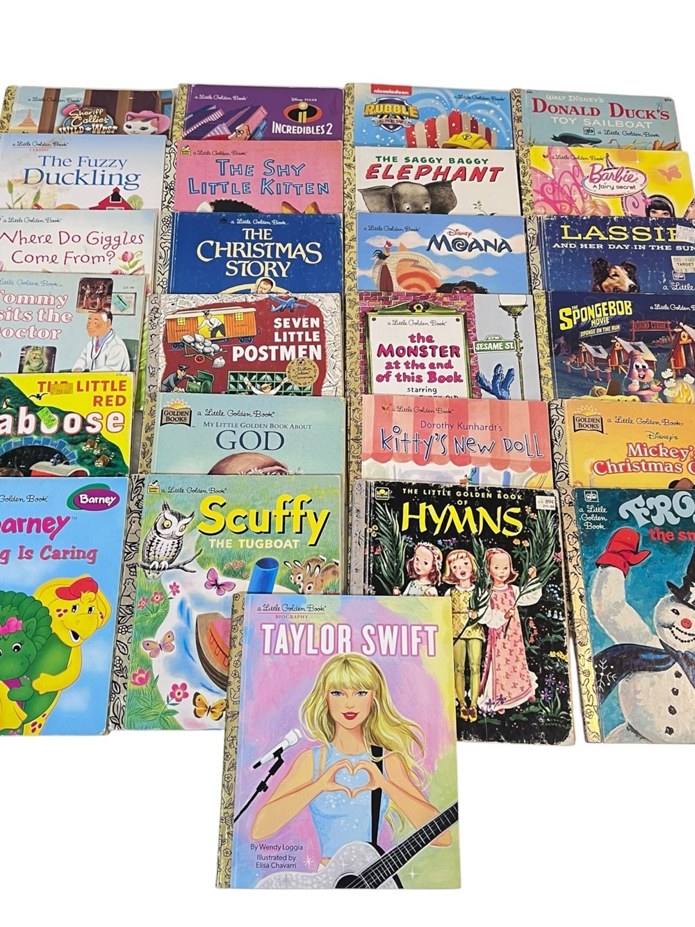 Little Golden Books Lot of 25 Vintage and Modern